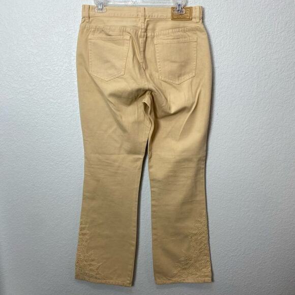 Lauren Jeans Co. By Ralph Lauren Lace Embellished Denim Jeans Size 8 - Picture 8 of 9